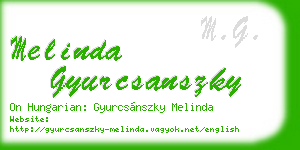 melinda gyurcsanszky business card