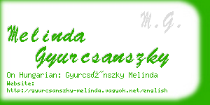 melinda gyurcsanszky business card